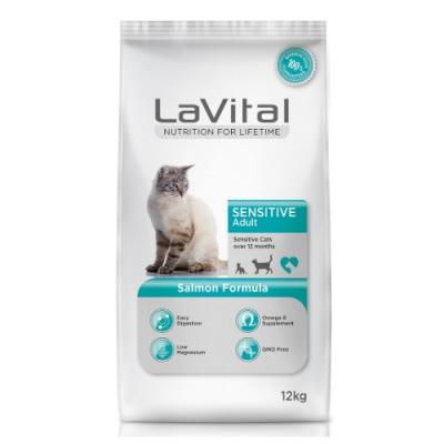 La Vital Cat Adult Sensitive 12 Kg Somon Balikli Yetişkin Kedi Maması