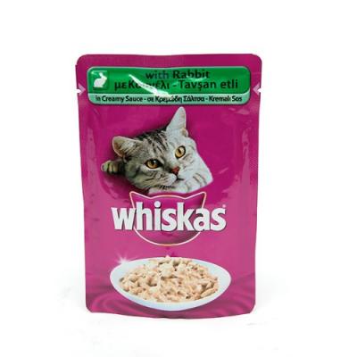 Whiskas 100 Gr Tavşan Etli Krema Soslu Kedi Konserve Maması