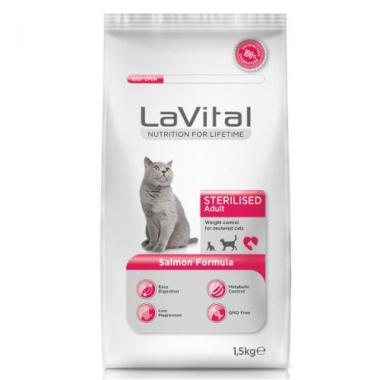 La Vital Cat Adult Sterilised 1.5 Kg Somon Balikli Kisirlaştirilmiş Kedi Mamasi 